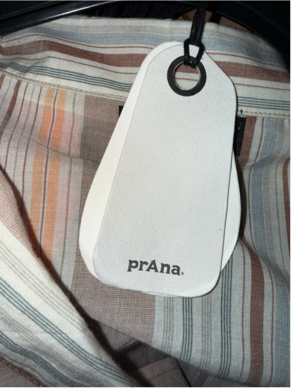 Women's prAna Iguala Cropped Button Down Camp Shirt size XL Pink Beige Boxy 90’s - Picture 15 of 15